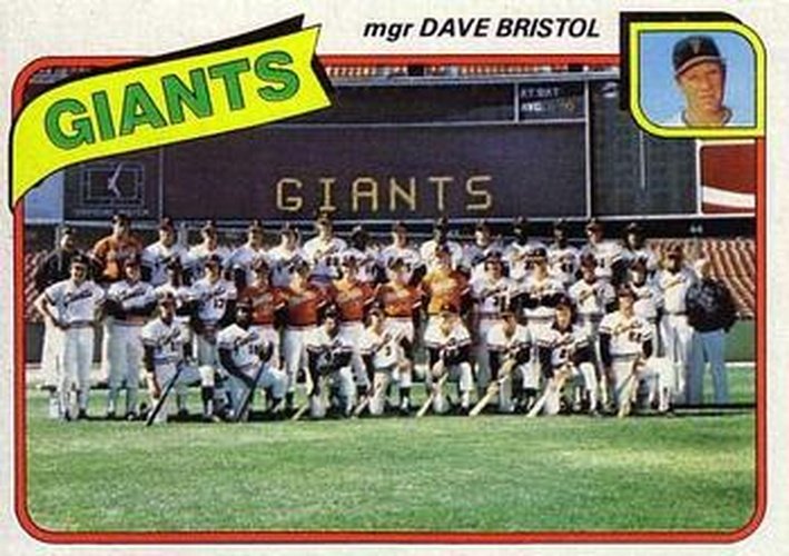 #499 San Francisco Giants / Dave Bristol - San Francisco Giants - 1980 Topps Baseball