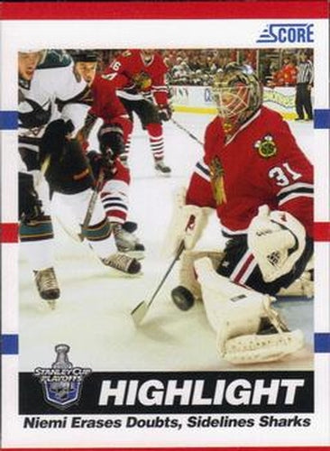 #499 Antti Niemi - Chicago Blackhawks - 2010-11 Score Hockey