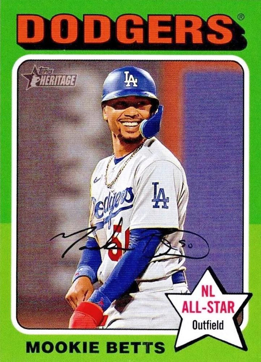 #499 Mookie Betts - Los Angeles Dodgers - 2024 Topps Heritage Baseball