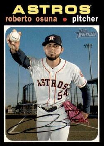 #499 Roberto Osuna - Houston Astros - 2020 Topps Heritage Baseball