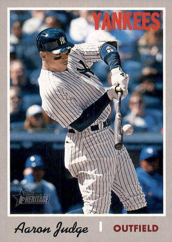 #499b Aaron Judge - New York Yankees - 2019 Topps Heritage Baseball