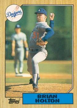 #49T Brian Holton - Los Angeles Dodgers - 1987 Topps Traded Baseball
