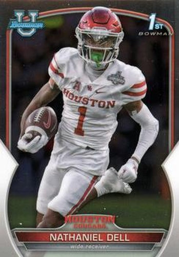 #49 Nathaniel Dell - Houston Cougars - 2022 Bowman Chrome University Football