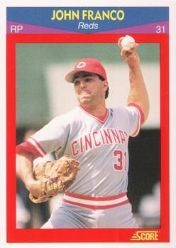 #49 John Franco - Cincinnati Reds - 1990 Score 100 Superstars Baseball