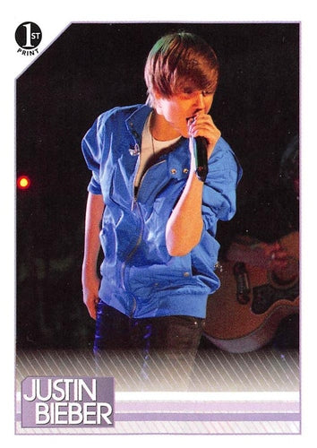#49 Rare for a young artist, Justin turned up the - 2010 Panini Justin Bieber