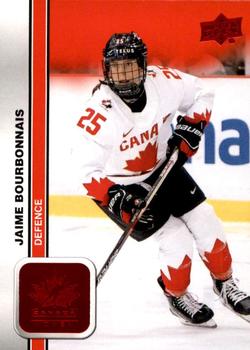 #49 Jaime Bourbonnais - Canada - 2023 Upper Deck Team Canada Juniors - Red Foil Hockey