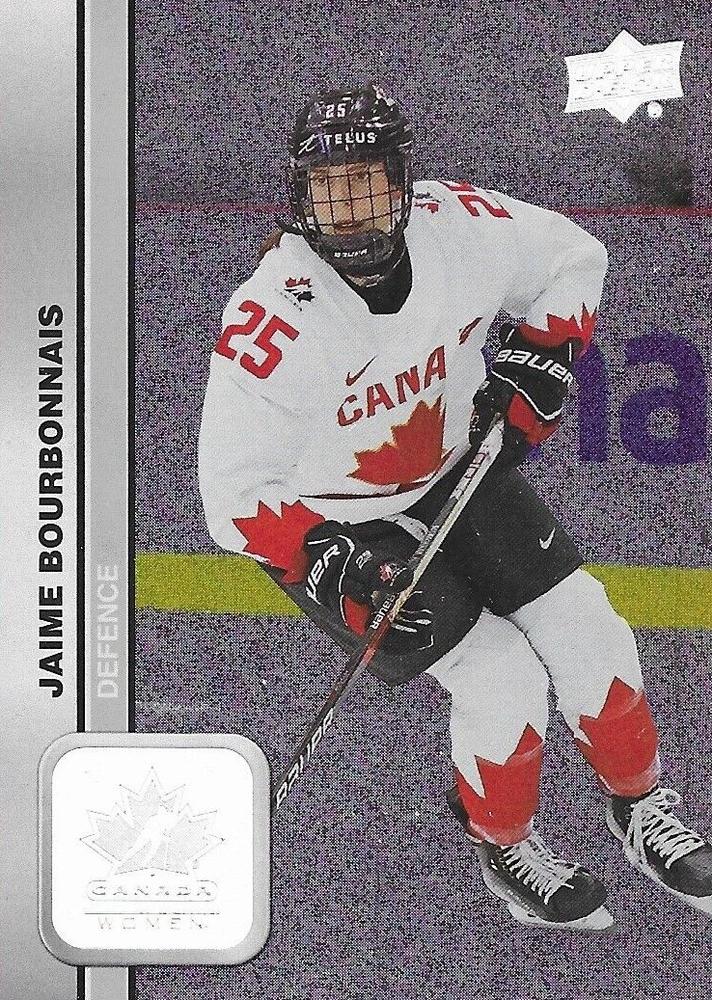 #49 Jaime Bourbonnais - Canada - 2023 Upper Deck Team Canada Juniors - Patterned Foilboard Hockey