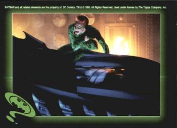 #49 Riddler and Batmobile - 1995 Topps Batman Forever Stickers