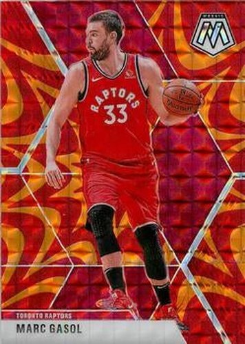 #49 Marc Gasol - Toronto Raptors - 2019-20 Panini Mosaic - Reactive Orange Basketball