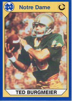 #49 Ted Burgmeier - Notre Dame Fighting Irish - 1990 Collegiate Collection Notre Dame Football