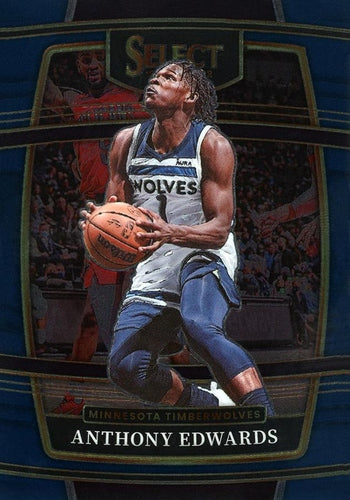 #49 Anthony Edwards - Minnesota Timberwolves - 2021-22 Panini Select - Blue Basketball