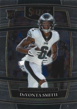 #49 DeVonta Smith - Philadelphia Eagles - 2021 Panini Select - Black and Gold Prizm Die Cut Football