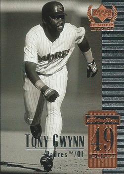 #49 Tony Gwynn - San Diego Padres - 1999 Upper Deck Century Legends Baseball