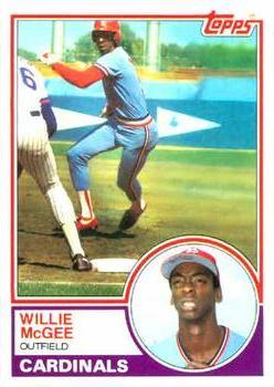 #49 Willie McGee - St. Louis Cardinals - 1983 Topps Baseball