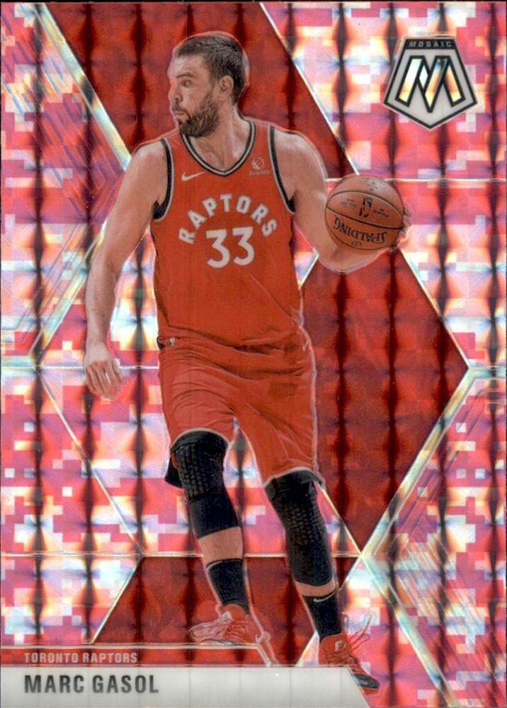 #49 Marc Gasol - Toronto Raptors - 2019-20 Panini Mosaic - Camo Pink Basketball