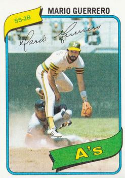 #49 Mario Guerrero - Oakland Athletics - 1980 Topps Baseball
