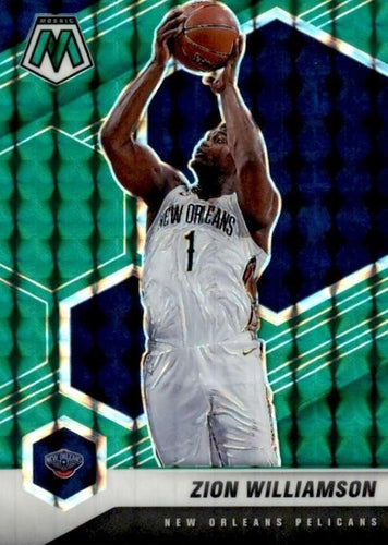 #49 Zion Williamson - New Orleans Pelicans - 2020-21 Panini Mosaic - Mosaic Green Basketball