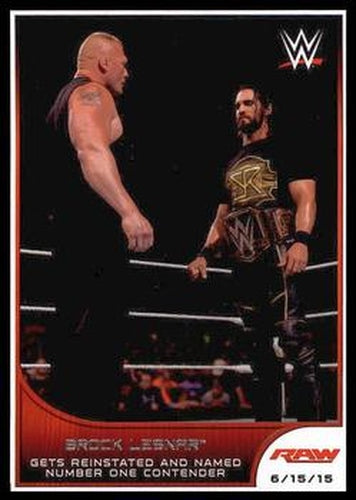 #49 Brock Lesnar - 2016 Topps WWE Road to Wrestlemania Wrestling