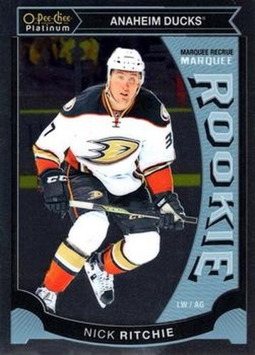 #M49 Nick Ritchie - Anaheim Ducks - 2015-16 O-Pee-Chee Platinum - Marquee Rookies Hockey