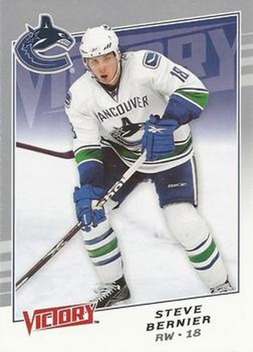 #299 Steve Bernier - Vancouver Canucks - 2008-09 Upper Deck Victory Hockey