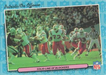 #49 Solid Line of Blockers Offense - New England Patriots - 1986 Fleer Team Action Football