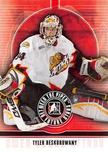 #49 Tyler Beskorowany - Owen Sound Attack - 2008-09 In The Game Between The Pipes Hockey