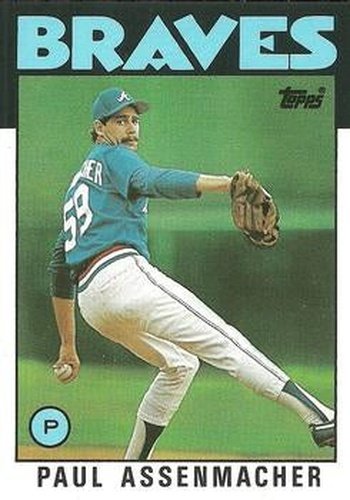 #4T Paul Assenmacher - Atlanta Braves - 1986 Topps Traded Baseball