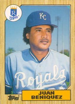 #4T Juan Beniquez - Kansas City Royals - 1987 Topps Traded Baseball