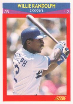 #4 Willie Randolph - Los Angeles Dodgers - 1990 Score 100 Superstars Baseball
