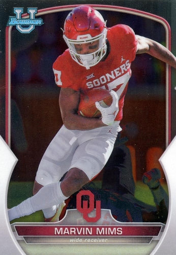 #4 Marvin Mims - Oklahoma Sooners - 2022 Bowman Chrome University Football