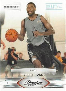 #154 Tyreke Evans - Sacramento Kings - 2009-10 Panini Prestige - Draft Picks Light Blue Basketball