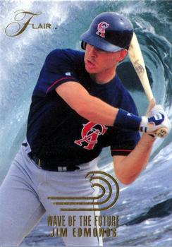 #4 Jim Edmonds - California Angels - 1993 Flair - Wave of the Future Baseball