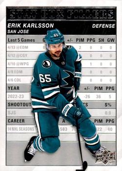 #SB-4 Erik Karlsson - San Jose Sharks - 2023-24 Upper Deck - Stat Box Fillers Hockey