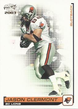 #4 Jason Clermont - British Columbia Lions - 2003 Pacific CFL Football