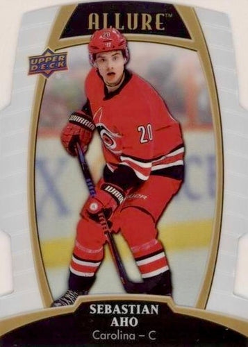 #4 Sebastian Aho - Carolina Hurricanes - 2019-20 Upper Deck Allure - White Rainbow Hockey