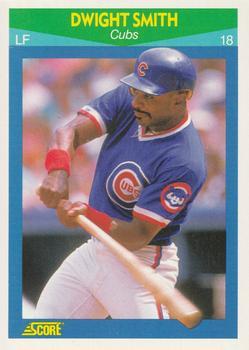 #4 Dwight Smith - Chicago Cubs - 1990 Score Rising Stars Baseball