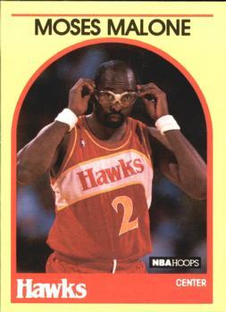 #4 Moses Malone - Atlanta Hawks - 1989-90 Hoops Superstars Basketball