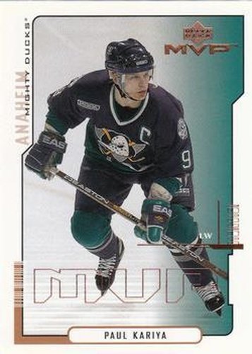 #4 Paul Kariya - Anaheim Mighty Ducks - 2000-01 Upper Deck MVP Hockey