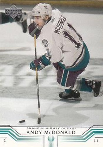 #4 Andy McDonald - Anaheim Mighty Ducks - 2001-02 Upper Deck Hockey