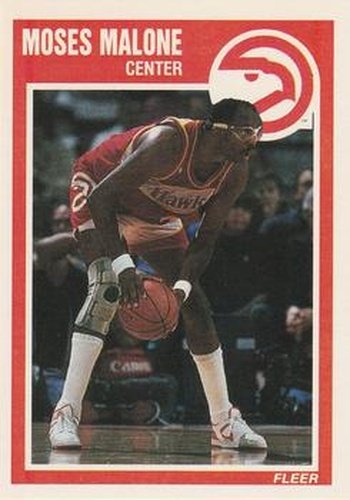 #4 Moses Malone - Atlanta Hawks - 1989-90 Fleer Basketball