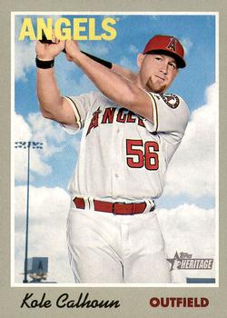 #4 Kole Calhoun - Los Angeles Angels - 2019 Topps Heritage Baseball
