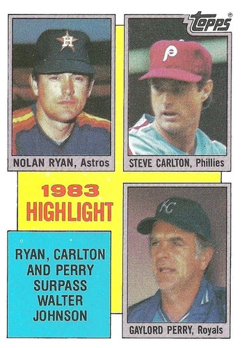 #4 Nolan Ryan / Steve Carlton / Gaylord Perry - Houston Astros / Philadelphia Phillies / Kansas City Royals - 1984 Topps Baseball