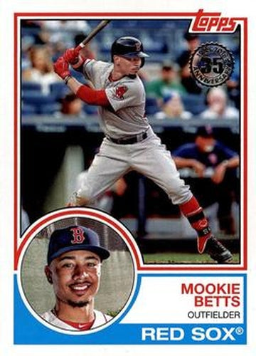 #83-4 Mookie Betts - Boston Red Sox - 2018 Topps - 1983 Topps Baseball 35th Anniversary Baseball