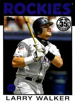 #86B-4 Larry Walker - Colorado Rockies - 2021 Topps Update - 1986 Topps Baseball 35th Anniversary Baseball