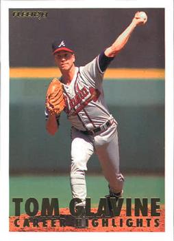 #4b Tom Glavine - Atlanta Braves - 1993 Fleer - Tom Glavine Career Highlights Baseball