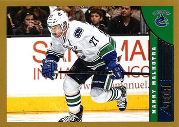 #501 Manny Malhotra - Vancouver Canucks - 2013-14 Score - Gold Hockey