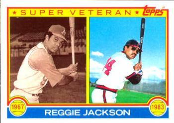 #501 Reggie Jackson - Kansas City Athletics / California Angels - 1983 Topps Baseball