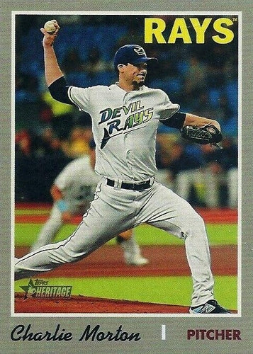 #502b Charlie Morton - Tampa Bay Rays - 2019 Topps Heritage Baseball