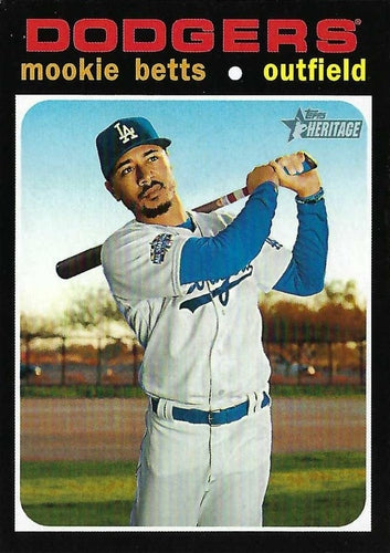 #502d Mookie Betts - Los Angeles Dodgers - 2020 Topps Heritage Baseball