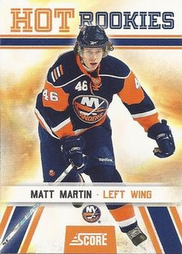 #503 Matt Martin - New York Islanders - 2010-11 Score Hockey